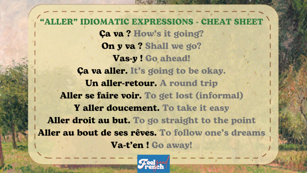 French Old Picture With the grammar of commun irregular french verb aller