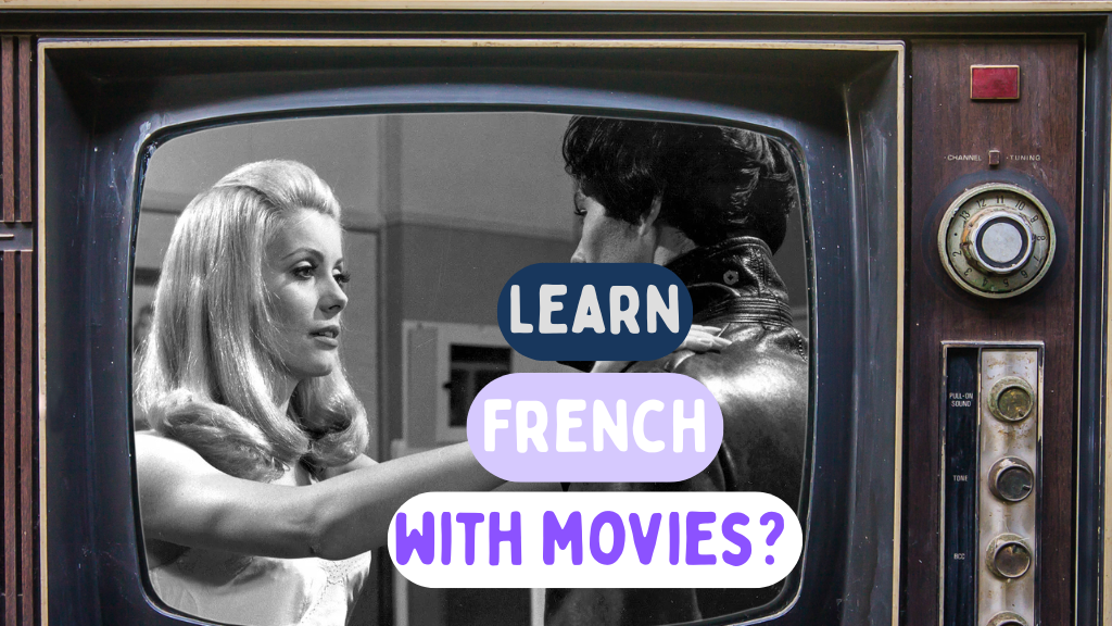 A screen with French series. Learn french with tv and movies and netflix