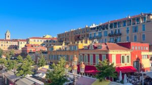 Morning view of cours selaya in Nice French Riviera