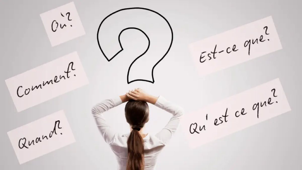 French question words and question structure practice.
